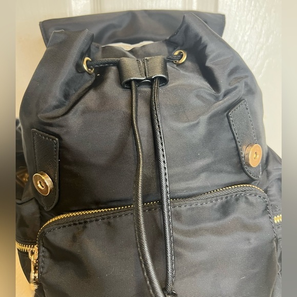 VALENTINO ORLANDI NYLON BACKPACK WITH GOLD DETAIL AND MATCHING POUCH NEW - Picture 5 of 14